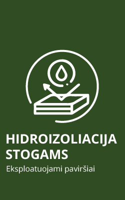 Hidroizoliacija stogams - eksploatuojami paviršiai