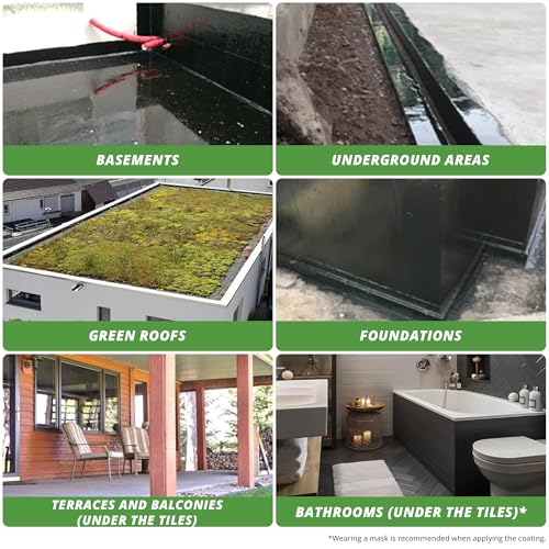 UnderBase 1K – Bitumen-Polyurethan Bitumenanstrich für Fundamente und Keller, Schwarz, 1-6 kg