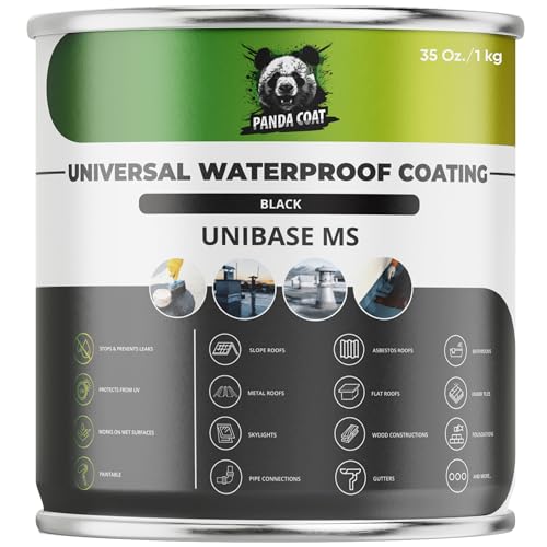 UniBase MS – Universali Hidroizoliacija (Skysta Guma), Pilka/Juoda, 1kg/5,7kg