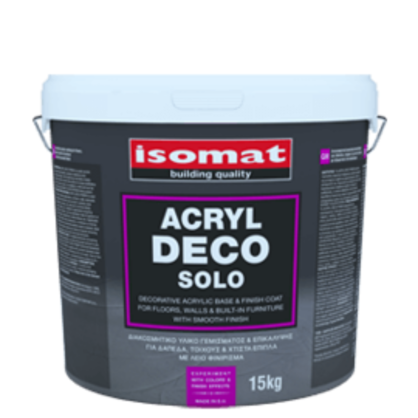 Dekoratyvinis pagrindo sluoksnis ACRYL DECO SOLO Balta