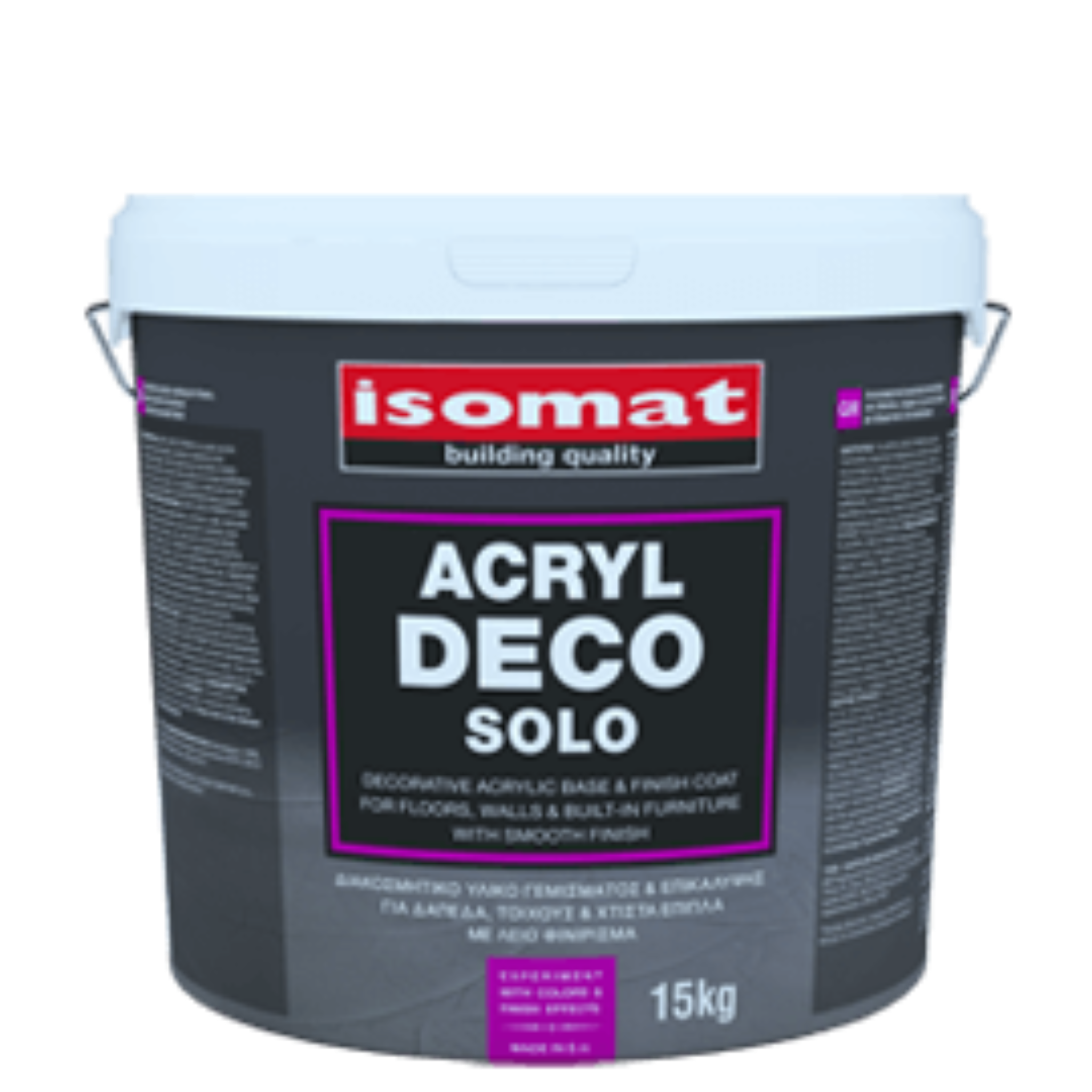 Dekoratyvinis pagrindo sluoksnis ACRYL DECO SOLO Balta

